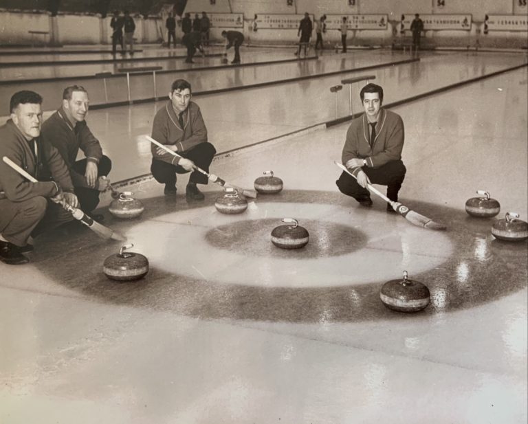The only 8-ender ever scored in MFFCA Provincials...circa  late 1960's, 3rd: Wray Bone, Skip: Gord Wolfe, Lead: Ray Jenkins, 2nd: Charlie Wood